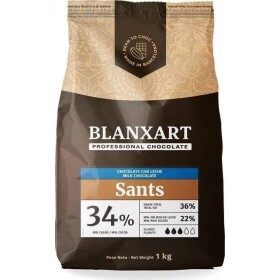 Blanxart Pravá mliečna čokoláda Sants 34 % (1 kg) - dortis - dortis