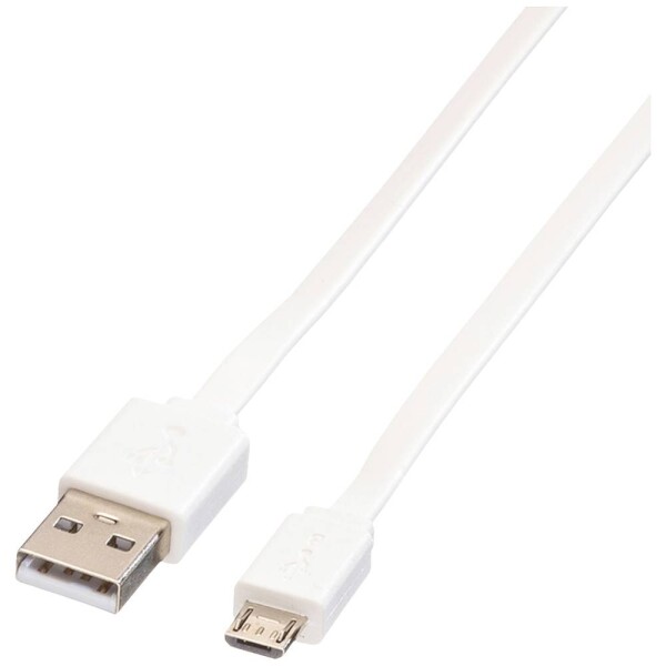 Roline USB kábel USB 2.0 USB-A zástrčka, USB Micro-B zástrčka 1.00 m biela tienený 11.02.8761; 11.02.8761