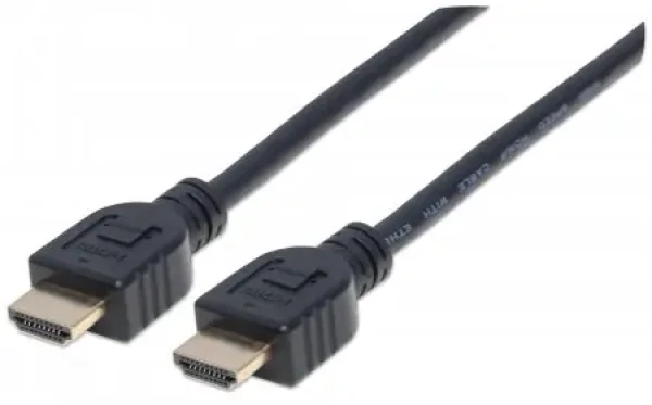 Manhattan kábel do steny HDMI-HDMI 1m / Ethernet / tienený / čierny (353922)
