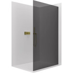 CERANO - Sprchová zástena Walk-in Crystal Ľ/P - 8 mm - bezvzperový systém - zlatá, grafitové sklo - 100x200 CER-8050BD6623