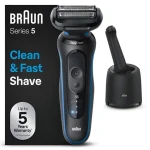 Braun Series 5 52-B7000cc čierna / Planžetový holiaci strojček / 50 min prevádzka / Wet Dry / vodeodolný / čistiaca stanica (4987176183422)