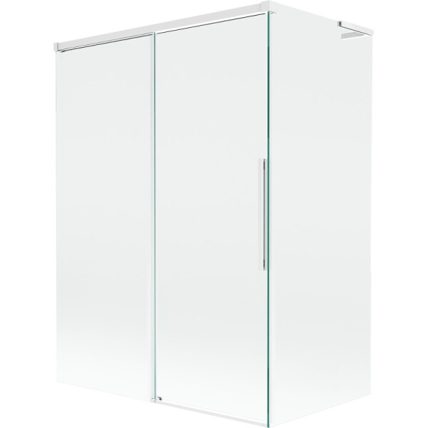 MEXEN/S - Rox L vaňová zástena 2-krídlová posuvná 120 + 70 x 150, transparent, biela 8C9L-120-070-20-00