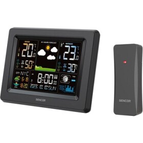 Sencor SWS 4500 Meteostanica čierna / farebný LCD / bezdrôtový snímač (8590669365142)