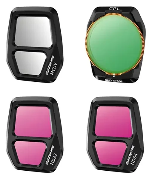 Sunnylife A3S-FI928 / Sada filtrov pre objektívy 4ks / Pre DJI Air 3S / MCUV, CPL, ND32, ND64 (A3S-FI928)