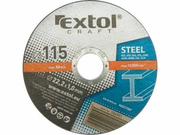 Extol-CRAFT Kotúče rezné na kov 150x1.6x22.2 mm 5 ks (EX106930)