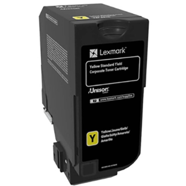 Lexmark 74C2SYE toner originál žltá Maximálny rozsah stárnek 7000 Seiten; 74C2SYE