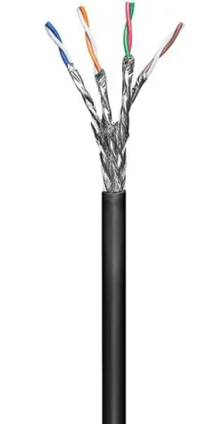 MicroConnect CAT6 S/FTP STRANDED OUTDOOR 100m čierna / PE (KAB028-100)