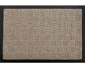 Rohožka 40x60 cm, béžová s čiernymi okrajmi%