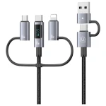 USAMS SJ71 čierna / Dátový kábel / 6v1 / 60W / Digitálny displej / 1,2 m (SJ713USB01)