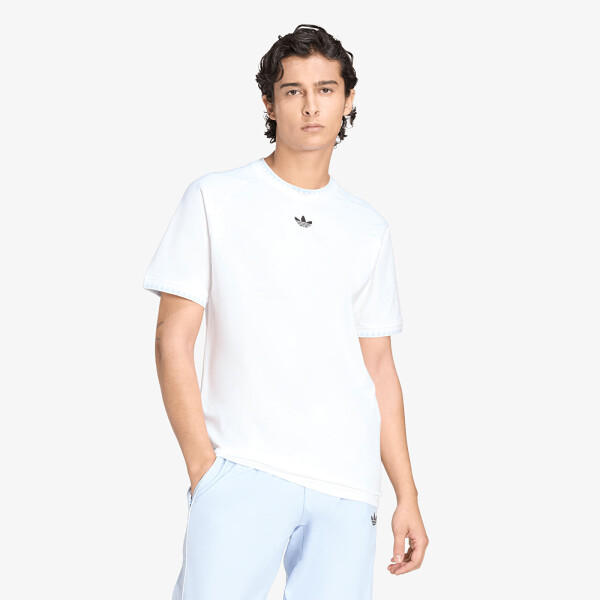 Tričko adidas Chest Stripes Engineered Collar T-Shirt White M