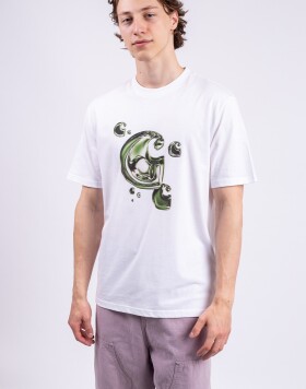 Carhartt WIP S/S Solar Chrome C-Logo T-Shirt White L