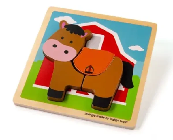 Bigjigs Toys Vkladacie puzzle Koník