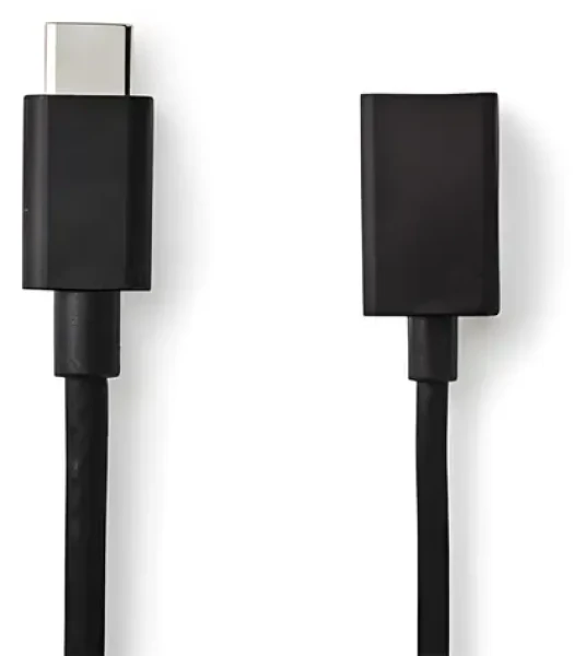 Nedis CCGB61710BK02 čierna / Adaptér / USB-C(M) - USB-A(F) / USB 3.2 Gen 1 / 0,15 m (CCGB61710BK02)