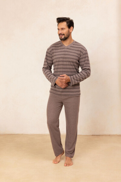 PÁNSKE PYŽAMO 490 BIG J/25 Hnědá 2XL