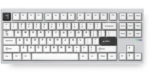 MCHOSE GX87 Ultra Vintage biela / herná bezdrôtová klávesnica / mechanická / Vintage White / 2.4GHz / BT / US Layout (MC-GX87-A7)