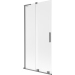 MEXEN/S - Velar L dvojkrídlová posuvná vaňová zástena 90 x 150, dekor, grafit metal 896-090-003-31-95