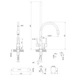 INVENA INVENA - Drezová batéria s filtrom MAGIC čierna BZ-08-F04-V