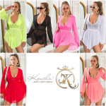 Sexi priehľadné minišaty Koucla / Cover-Up NEONCORALL S/M