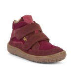 Dievčenská zimná barefoot obuv TEX WOOL Bordeaux, Froddo, G3110254-4W, červená - 32