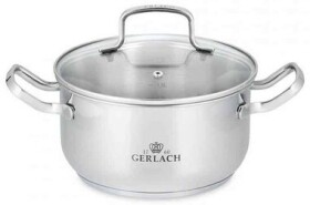 Gerlach Hrniec s pokrievkou 20 cm / 2.5 l / nerezová oceľ (5901035499799)