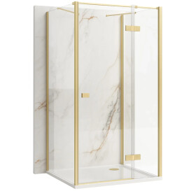 REA/S - Sprchovací kút Atlas 120x90 Brush Gold vpravo KPL-K4877