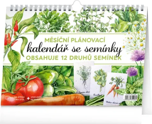 NOTIQUE Mesačný plánovací kalendár so semienkami 2026 / 30 x 21 cm (PGS-35776)