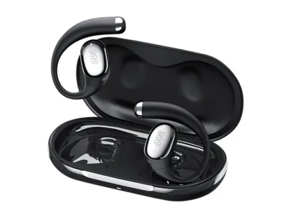 QCY Crossky R70 čierna / Bezdrôtové slúchadlá s mikrofónom / TWS / Bluetooth 6.0 / IPX5 / dobíjací box (CT02 black)