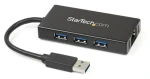StarTech ST3300GU / pre sieťové pripojenie / 3x USB 3.0 / integrovaný húb / RJ45 Gigabit Ethernet (ST3300GU3B)