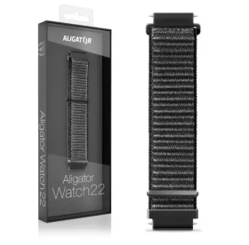 Aligator Remienok nylonový 22mm / čierny (22AW0015)