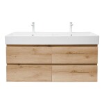 Kúpeľňová skrinka s umývadlom SAT B-Way 119x50x45 cm dub mat BWAY2120OAKU2BB BWAY2120OAKU2BB