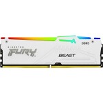 Kingston Fury Beast White RGB 16GB (1x16GB) DDR5 5200MHz / CL40 / DIMM / On-Die ECC / XMP / 1.25V (KF552C40BWA-16)