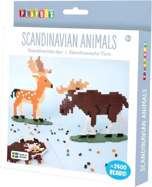 PLAYBOX Zažehľovacie korálky Škandinávske zvieratá