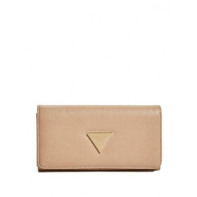 Outlet GUESS peňaženka Abree Slim Wallet tan Béžová