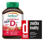 JAMIESON Vitamín D3 kids 400 IU jahoda 100 tabliet