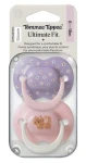 Tommee Tippee Cumlík Ultimate Fit Girl 6-18 m / Silikónový / Ortodontický tvar / 2 ks