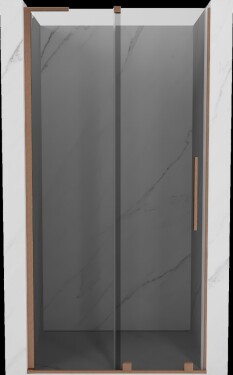 MEXEN/S - Velar L posuvné sprchové dvere 110, grafit, meď kartáčovaná 871-110-003-41-65