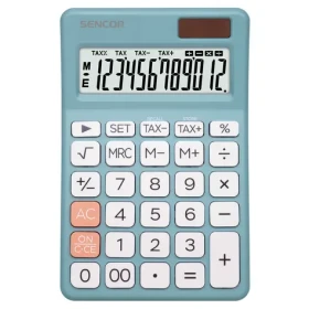 Sencor SEC 381 TAX modrá / Stolová kalkulačka / dvanásťmiestna (8590669389766)