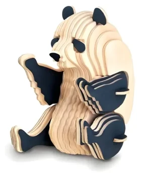Woodcraft Drevené 3D puzzle panda
