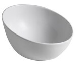 SAPHO - DOME OBLIQUO keramické umývadlo na dosku vysoké, Ø 44,5cm, biela WH031