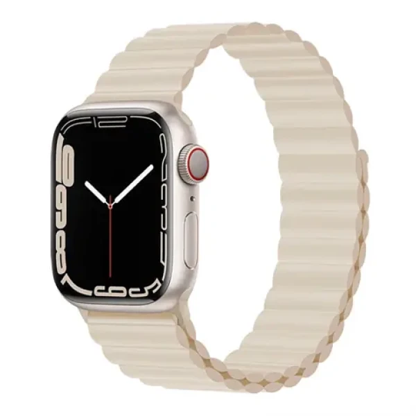 Devia Deluxe Sport3 Remienok pre Apple Watch 44/45/46mm Starlight / Remienok / silikónový / magnetický (6938595364839)