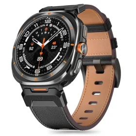 Tech-Protect Delta Pro čierna / Remienok / Samsung Galaxy Watch Ultra 47 mm / kožený