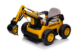 Mamido Mamido Detský elektrický bager CAR-26B žltý | 4x4 | RC 2.4Ghz | EKO koža | 12V10Ah