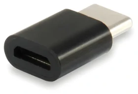 Equip Adaptér USB-C - Micro USB čierna / Redukcia / Hliníkové telo (133472)