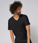 Pánské tričko GO V-Neck Slim Fit - BLACK - černá 0004 - SLOGGI BLACK S