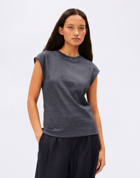 Armedangels Un-wasted Top 3595 steel melange-undyed S