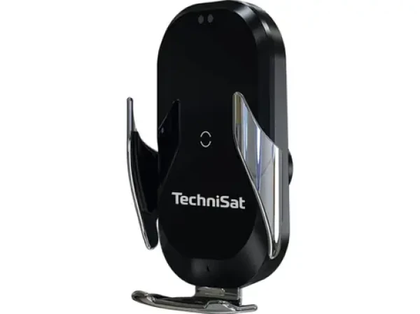 TechniSat Smartcharge 3 Nabíjací držiak telefónu do auta čierna / do mriežky / Qi / USB-C / 15W (V058K)
