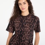 Tričko adidas Seasonal Essentials Leopard Print T-Shirt with 3-Stripes Multicolor/ Earth Strata M