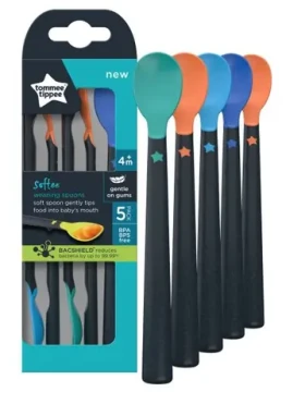 Tommee Tippee Lyžičky pre najmenších Softee 5ks / od 4 mesiacov (447196TT)