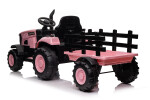 Mamido Mamido Detský elektrický traktor s vlečkou 12V 7Ah ružový