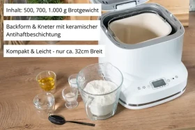 Unold 68120 Backmeister Bernd biela / Domáca pekáreň / 550 W / 500-1000 g / 19 programov / LCD displej (68120)